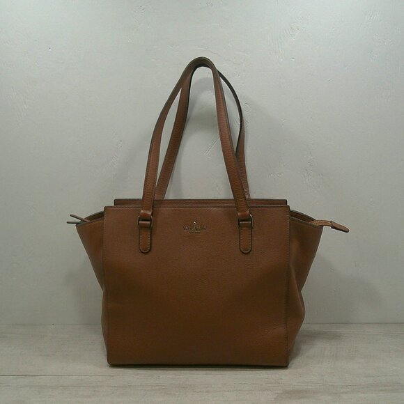 Kate Spade Jackson Satchel Gingerbread Minimalist Leather Bag Purse Pocketbook - Picture 2 of 13